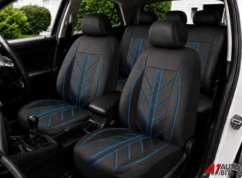 Racing style blue - blue, black