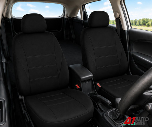Front all black car - car, seat