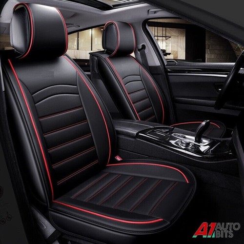 Black leather front car - black,