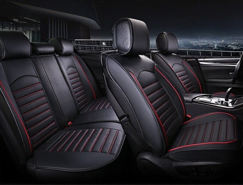 Deluxe black red leather - deluxe, pu