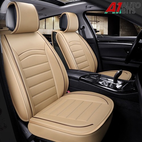 Beige leather front - beige,
