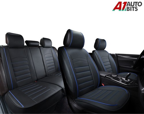 Blue black leather full set - black,