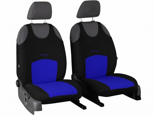 Blue front car seat covers - front,