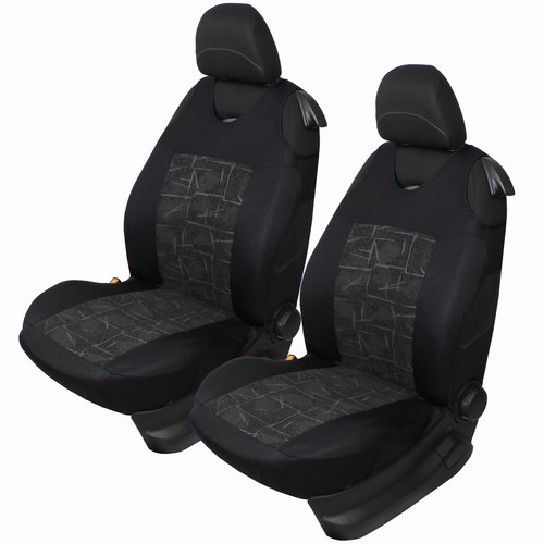 Black front car seat covers - front,