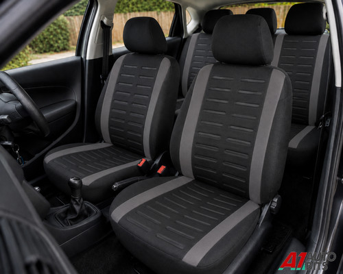 Grey black car seat - car, covers