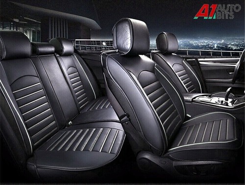 Black white leather - black,