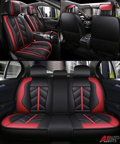 Red black sporty leather - black,