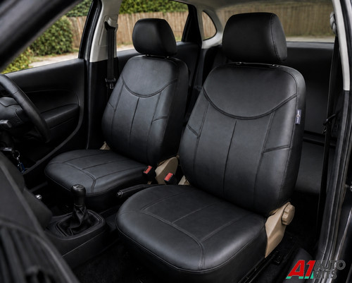 Quality front black car seat - front,